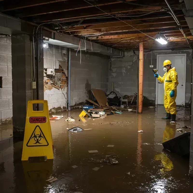 Flooded Basement Electrical Hazard in Pistakee Highlands, IL Property